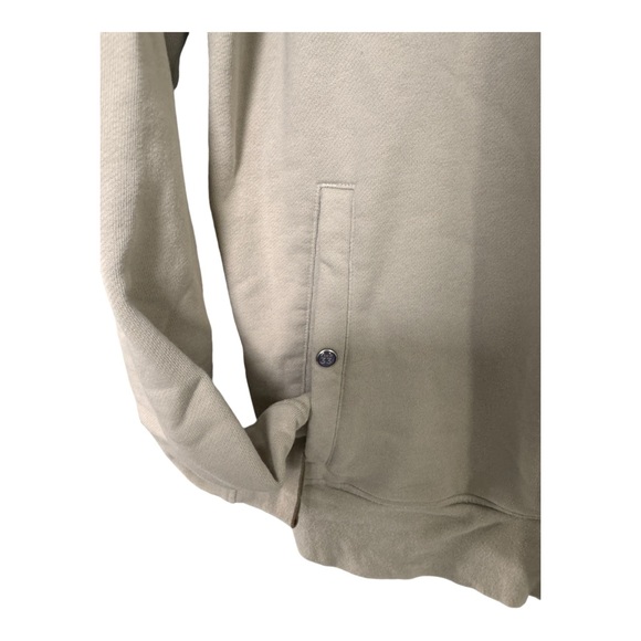 Ashworth Mens Full Zip Sweater XXL Beige Golf Zip 2 Pockets Heavy Weight - Picture 4 of 5